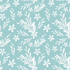 abstract flowers and leaves