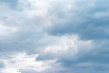 cloudy gray tragic sky before rain on a summer