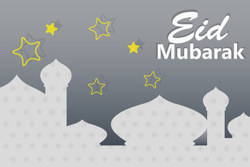 Eid Mubarak -  Eid Al-Fitr - Eid greetings - Vector Iliustration