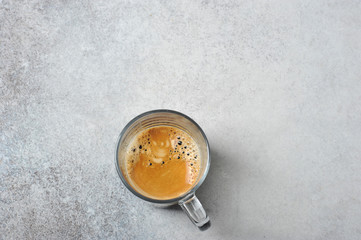 coffee foam in a Cup of coffee