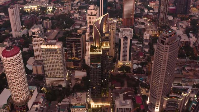 Bangkok Aerial view, above Sukhumvit and Thonglor district in Thailand