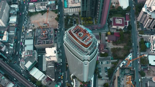 Bangkok Aerial view, above Sukhumvit and Thonglor district in Thailand