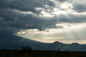Fototapeta premium Volcanic valley outside Goma town in eastern Congo