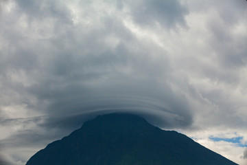 A cloud above volcano in eastern DR Congo