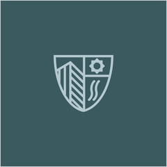 real estate shield logo design