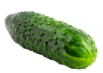 Fresh cucumber on a white background isolate
