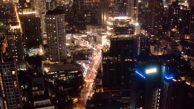 Bangkok Aerial view, above Sukhumvit and Thonglor district in Thailand