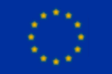 Blurred background with flag European Union