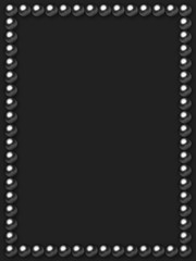 Black pearl frame on black background