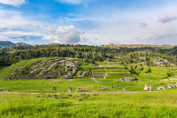 Fototapeta na wymiar Sacsayhuaman, Inca ruins archaeological site in Cusco, Peru