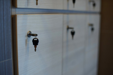 The keys on the locker