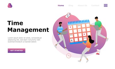 Time Management Vector Illustration Concept, Suitable for web landing page, ui,  mobile app, editorial design, flyer, banner, and other related occasion