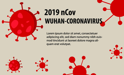 Coronavirus template premium vector