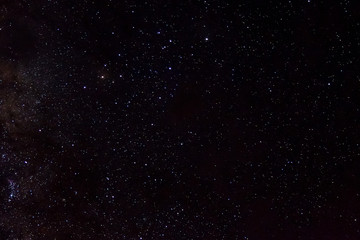 Obraz na płótnie Canvas Stars and galaxy outer space sky night universe black starry background of shiny starfield
