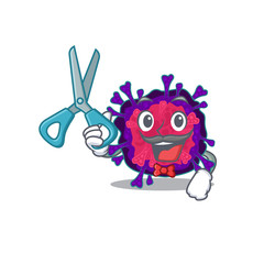 Cool Barber nyctacovirus in mascot design style