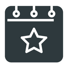 calendar black on white background