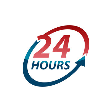 The 24 hours icon design image