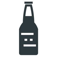 beer black on white background