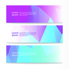 Obraz na płótnie Canvas Modern banners background set. Vector abstract geometric design web template.