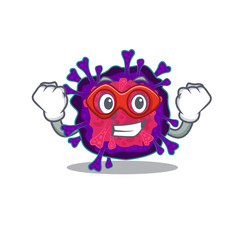 A picture of nyctacovirus in a Super hero cartoon character