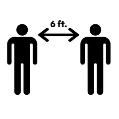 Social Distancing Icon Vector Illustration