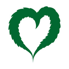 hemp heart vector graphic