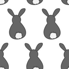 Easter bunny, vector seamless pattern