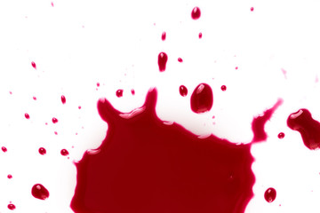 Blood on white background