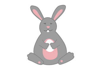 Easter rabbit with egg