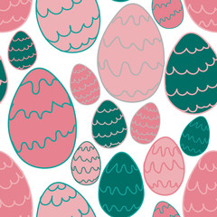 Easter eggs seamless pattern