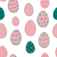 Easter eggs seamless pattern