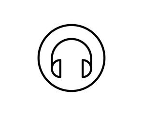 Headphones line icon