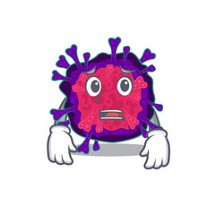 Fototapeta premium Cartoon picture of nyctacovirus showing anxious face