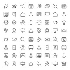 Fototapeta premium Marketing line icon set.
