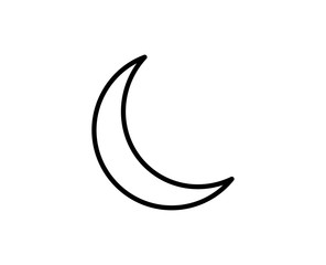 Obraz na płótnie Canvas Moon line icon