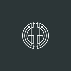 Abstract vector graphic illustration of a sign symbolizing the Gnostic heresy