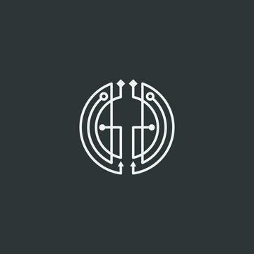 Abstract vector graphic illustration of a sign symbolizing the Gnostic heresy