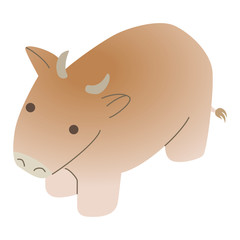 ジャージー牛　かわいい　アイコン