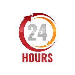 The 24 hours icon vector design