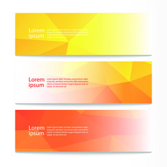 set of abstract banners