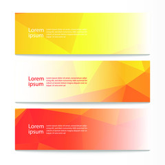 set of abstract banners