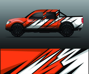 Fototapeta premium truck decal graphic wrap vector, abstract background