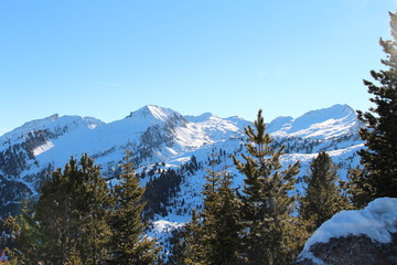 mountains in winter