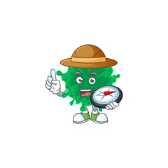 Coronavirus pneumonia an experienced explorer working using a compass