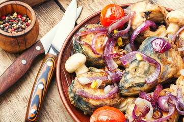 Piece of grilled fish