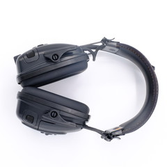 Obraz premium Noice cancelling earphones isolated on the white background