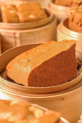 Cantonese sponge cake In The Bamboo Steamer Basket