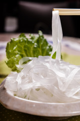 Day Cassava Noodles On The White Plate