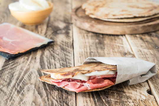 Piadina typical italian food