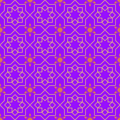 Seamless tiles on a purple background. Background wallpaper in Retro, for design Book Cover, Poster, 